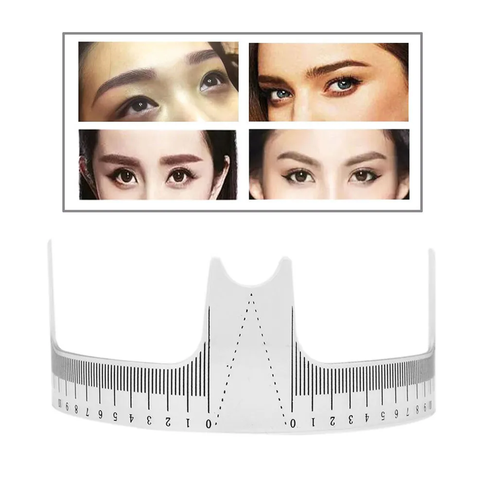 

1 шт. Профессиональная линейка для бровей из высококачественного пластика для начинающих, для позиционирования переносицы и выравнивания бровей
