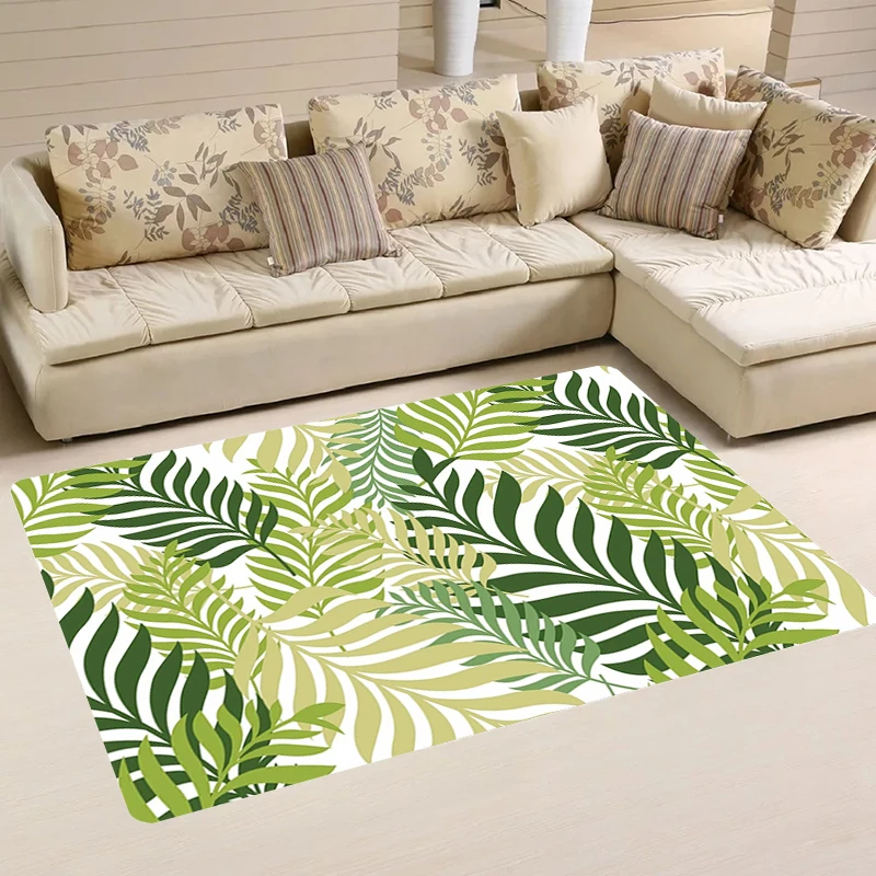 Palm Tree Pattern Room Mats Home Carpets Rugs Bath Mat Carpet Entrance of House Balcony Kitchen Rug Foot Doormat Door Bathroom