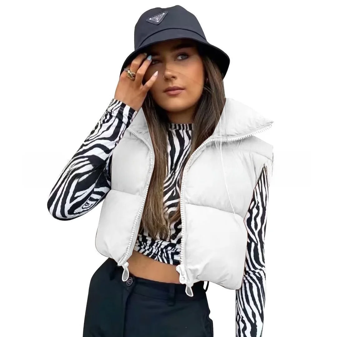 Damska ciepła kurtka z zamkiem błyskawicznym, wyszczuplająca, ze stójką, wielokolorowa, jesienno-zimowa, bawełniana odzież ort Sle