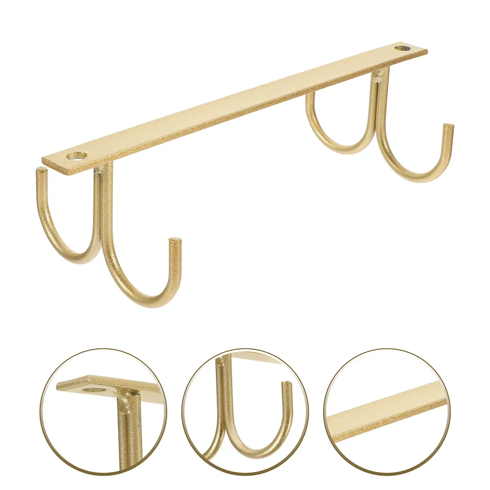 

2Pcs Iron Hanging Coffee Mug Rack Under Cabinet Kitchen Mug Organizer Holder Cup Hooks Space Saver Coffee Cup Organizer