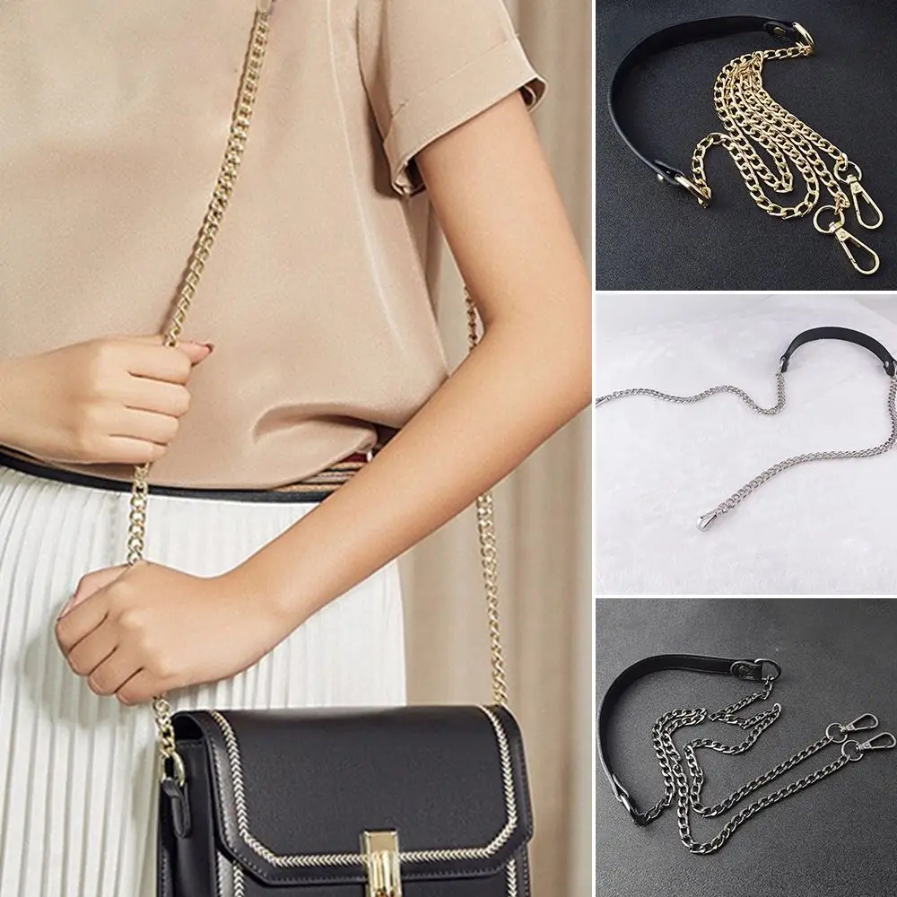 120cm Durable Replacement Bag Accessories DIY Handbag Handle Chain Shoulder Bag Straps Purse Chain Belt Bag Metal Chains