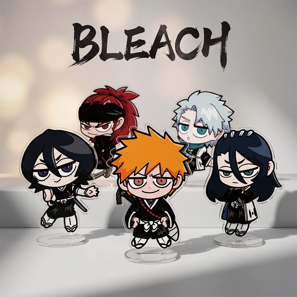 Image of BLEACH 10CM Doppelseitiger Acryl-Ständer Schlüsselanhänger 2026 Neuer Anime-Ständer Ichigo Kurosaki Rukia Cosplay Display Geschenk für Fans