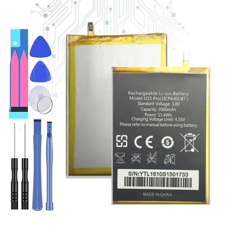 

Good Low-Temperature Performance Mobile Phone Battery For Oukitel U15 Pro 3000Mah