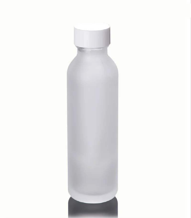 150ml frosted glass bottle white/black/wood shape lid plastic stopper water moisture toner/lotion/emulsion cosmetic packing