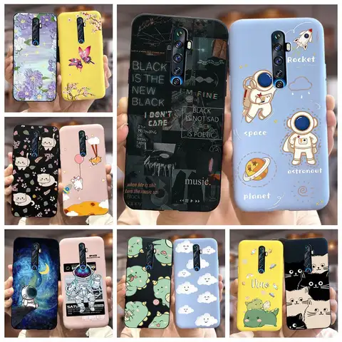 For Oppo Reno 2 Case Reno 2F 2Z Lovely Candy Painted Cover Soft TPU Phone Case For Oppo Reno2 F Z Rene 2Z 2F Reno2F Reno2Z Shell