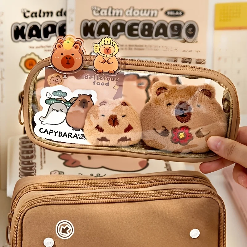 Picture 4: Multi-Layer Large Capacity Pencil Case, Detachable Transparent Layer，[10 Removable Layers] + 25pcs Set (Stickers, Pins, Etc