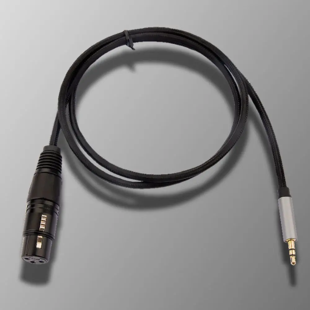

3.5mm To XLR Female Microphone Audio Cable Balanced Nylon Braided Speaker Mic Adapter Cable 3 Pin AUX Balanced Analog Mic Cord