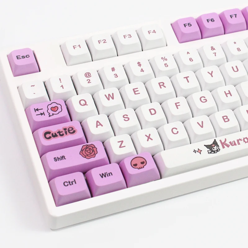 Imagem -02 - Chaves Bonito Anime Keycap Personalizado Xda Perfil Sublimação Pbt Material Adequado para Teclado Mecânico 130