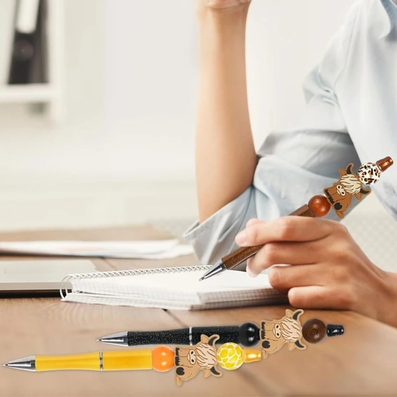 K1AA 12x DIY Beads Pens Making Kits Smooth Writing Pen Beadable Pens Kits for School