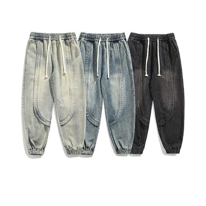 

2025 Autumn/Winter New Wide Leg Pants Jeans Men'S Work Pants Casual Pants Sports Leg Baggy Pants Tapered Jeans