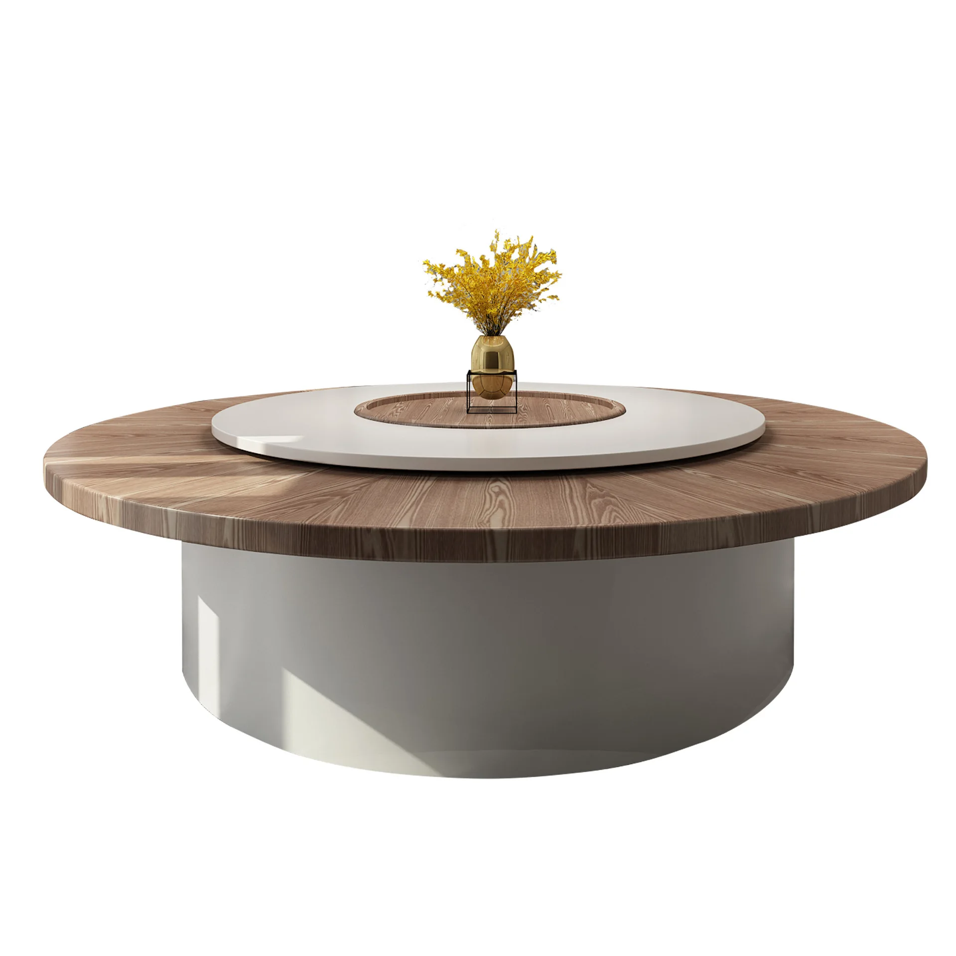 

Solid wood electric dining table, new Chinese restaurant, hotel banquet hall large round dining table