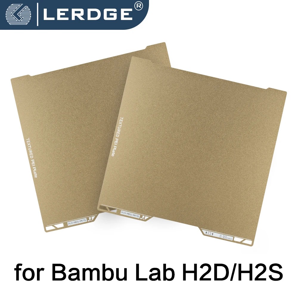 

Для Bambu Lab H2d hotbed двухсторонняя гладкая строительная пластина Bambulab 350x320 мм текстурированная PEI пластина H2D аксессуары запасные части