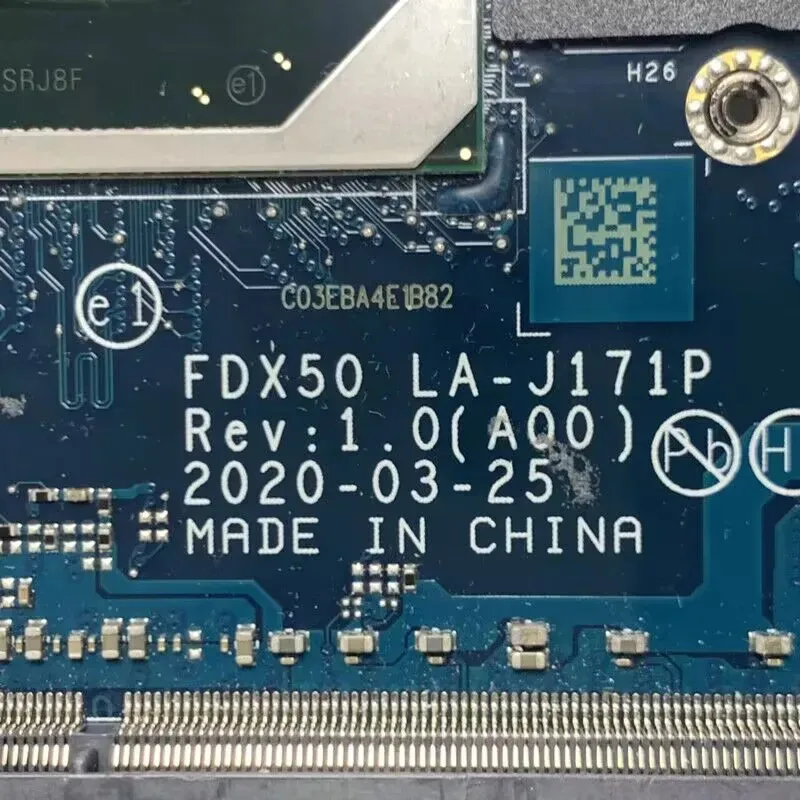 I5-10400H/I7-10850H/I7-10875H/W-10855M/I9-10885H CPU가 장착된 DELL 7550 노트북 마더보드용 LA-J171P 메인보드 100% 잘 작동함