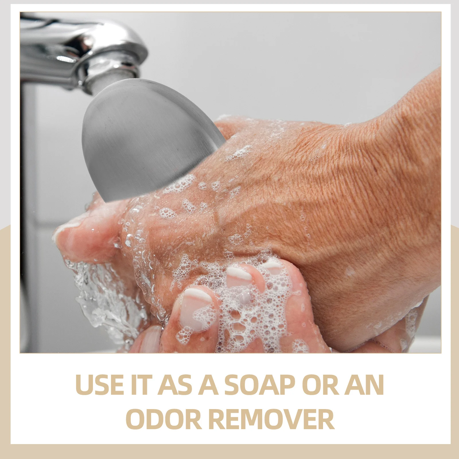 قضيب صابون معدني محمول برائحة الصابون من الفولاذ المقاوم للصدأ للاستخدام المنزلي، غسيل يدوي مريح وخالي من الصدأ #2