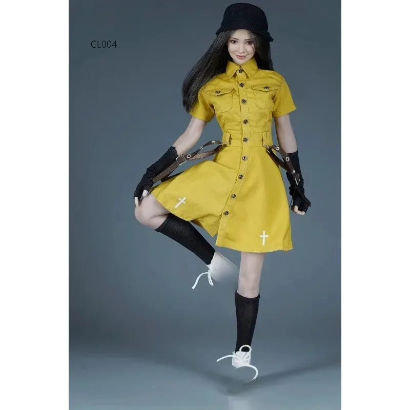 1/6 مقياس موضة ملابس الجندي الإناث فستان بأزرار ملابس العمل تنورة الجوارب نموذج ل 12 "Tbl S17 لعبة أرقام الجسم #6