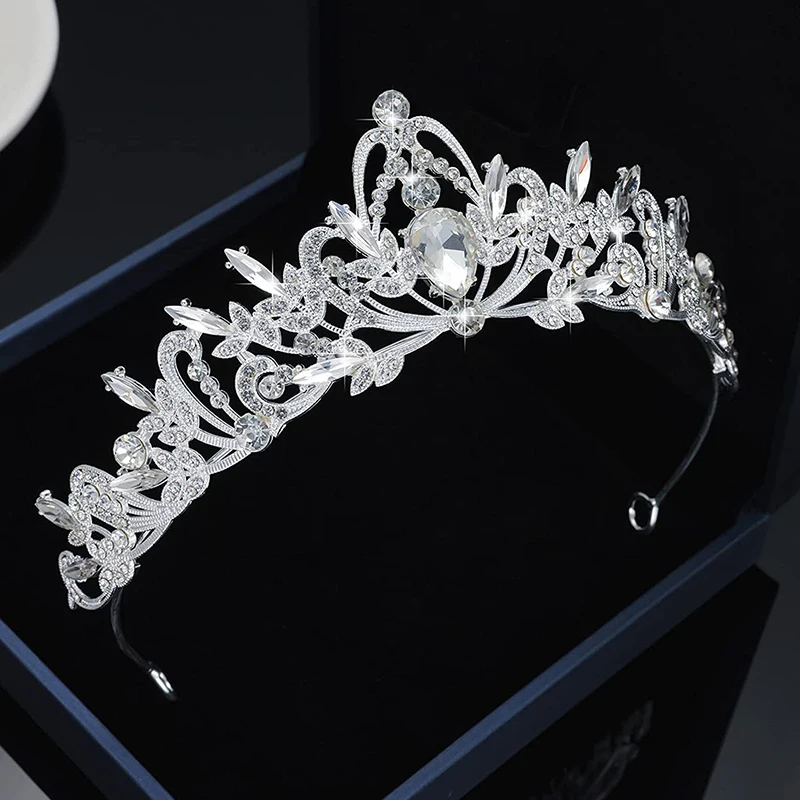 Bridal Headwear Gold-Colour Women's Full Of Classical Temperament Wedding Crown Girl Birthday Dazzling Tiaras