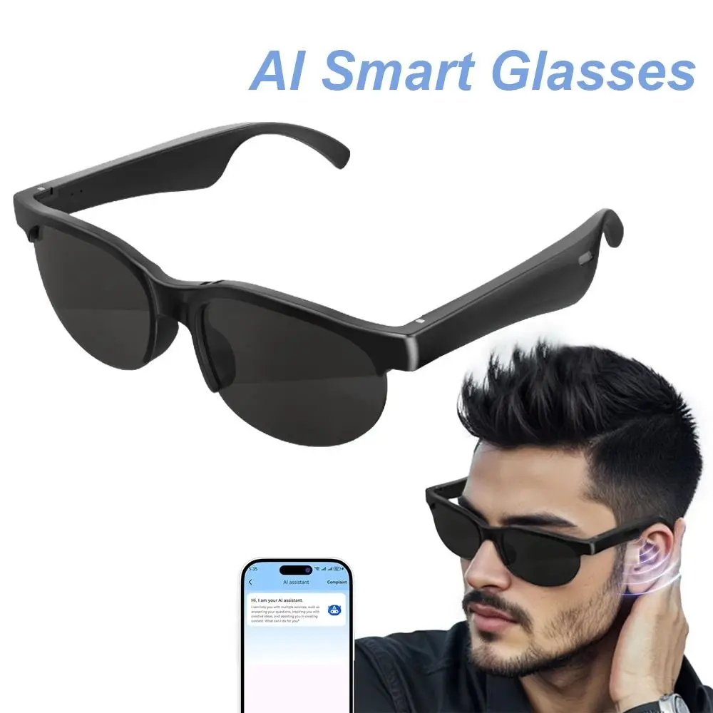 

Translation AI Smart Glasses 144 Languages AI Real Time Bluetooth Glasses Earphones Bluetooth 5.4 HIFI Stereo Sound Sunglasses