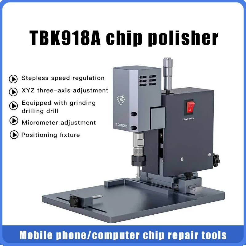 TBK918A intelligent chip grinding machine mobile phone motherboard CPU hard disk semi-automatic repair screen IC grinder