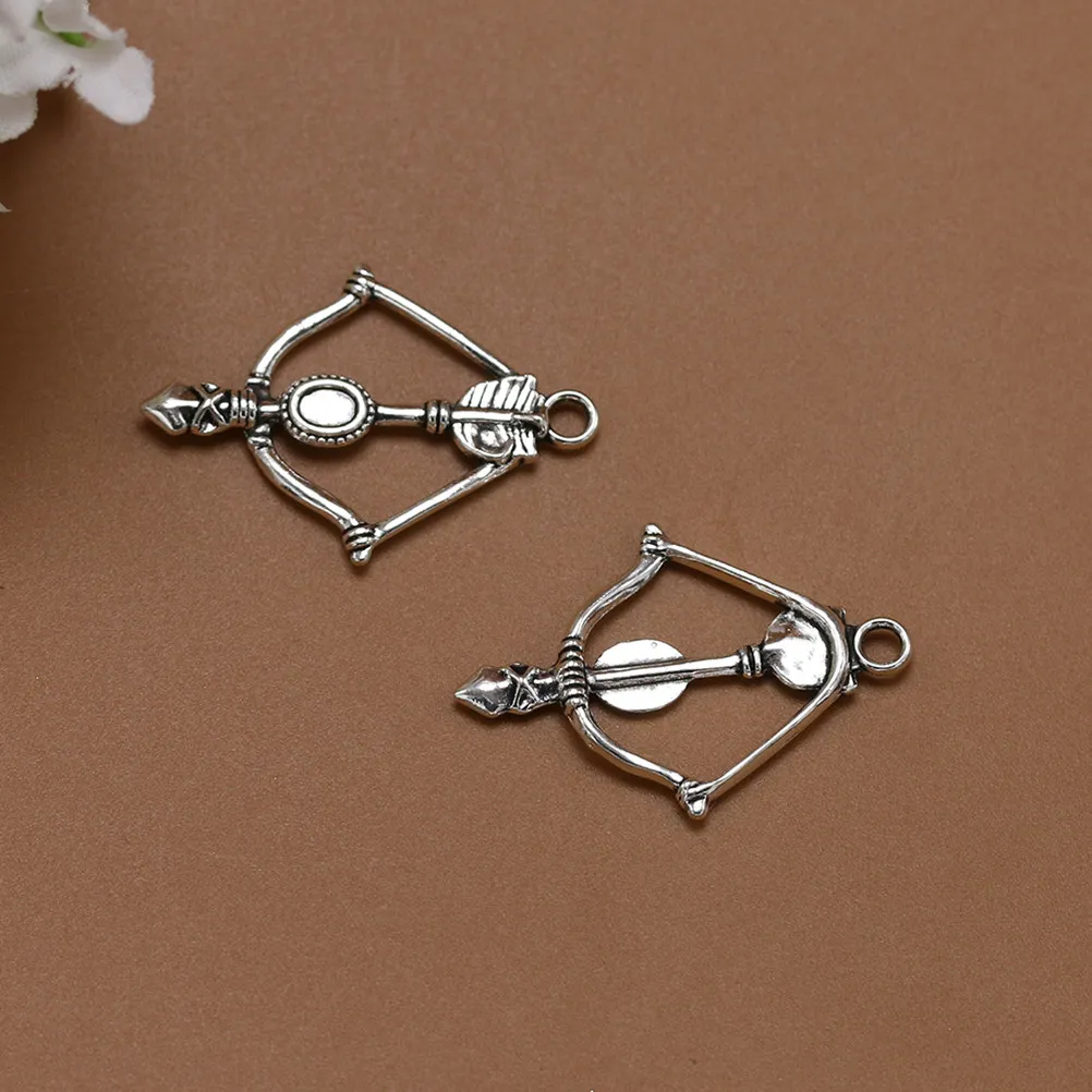 20Pcs Alloy Bow Arrow Charm Pendants DIY Jewelry Making Set Perfect for Necklace Bracelet Dangle Scrapbooking Keyring Anklet view 3