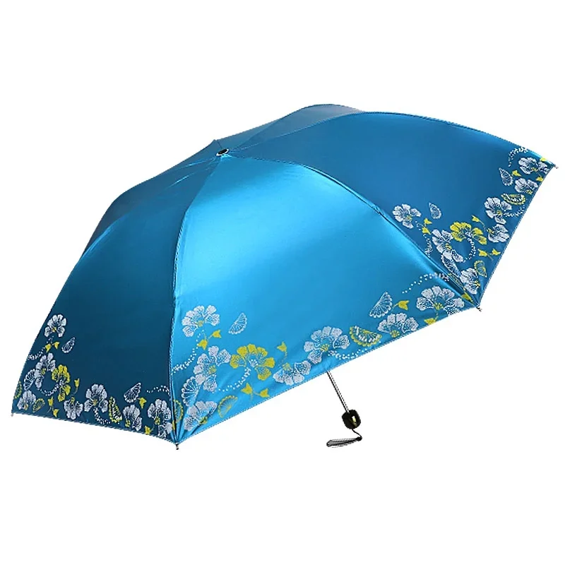 UV przezroczysty parasol słoneczny parasol damski ultralekki Mini potrójne parasol przeciwsłoneczny anty-UV parasol słoneczny CN znanej marki — zdjęcie 5