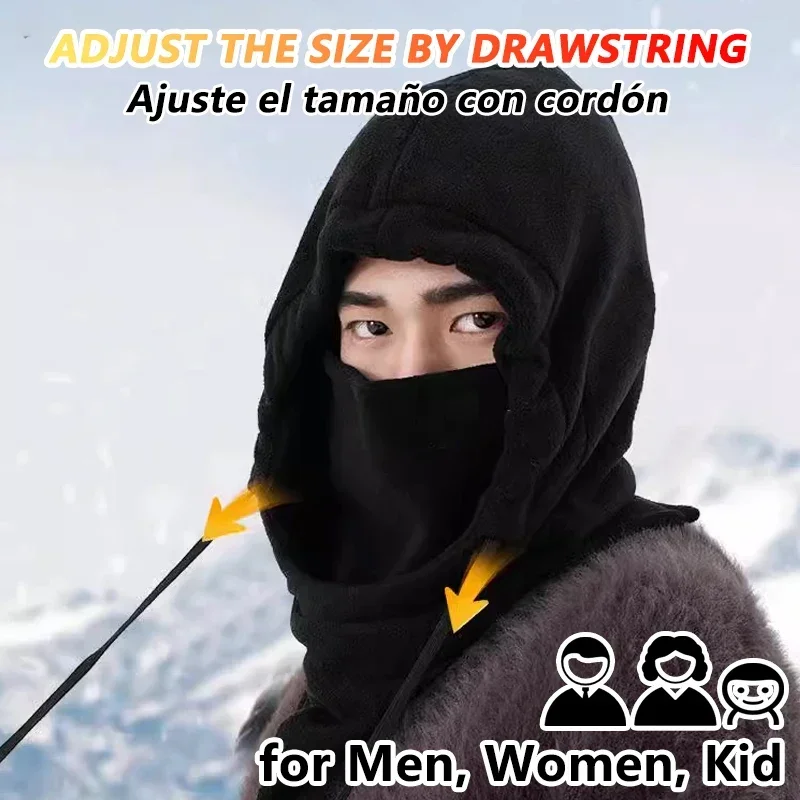 Wintersport-Kapuze | One-Second Face Cover Switch | Winddichte Schneeausrüstung und Weihnachtsgeschenk, Unisex-Schneesport-Geschenk für Erwachsene