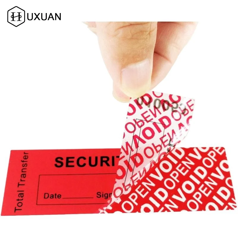 100PCS WARRANTY VOID IF BROKEN Screw Hole Tamper Evident Security Seal Removal Proof Brittle Paper Sticker Open Warning