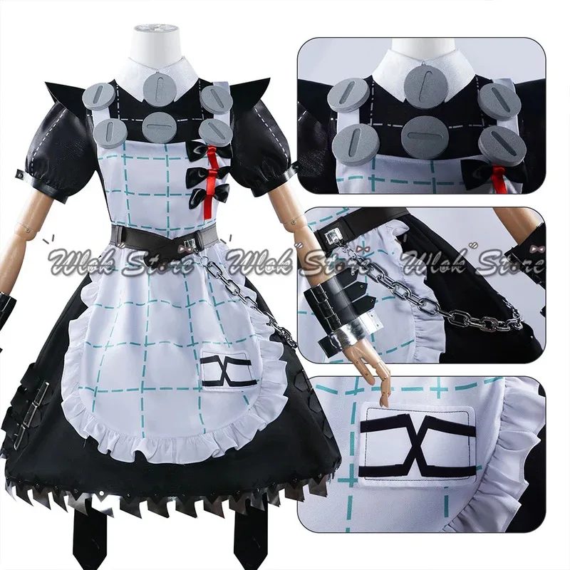 AAA 2025 NEUES Spiel Zenless Zone Zero Corin Wickes Cosplay Kostüm Dienstmädchen Kleid Socken Kopfbedeckung Frauen Halloween Party Uniformen Perücke Po