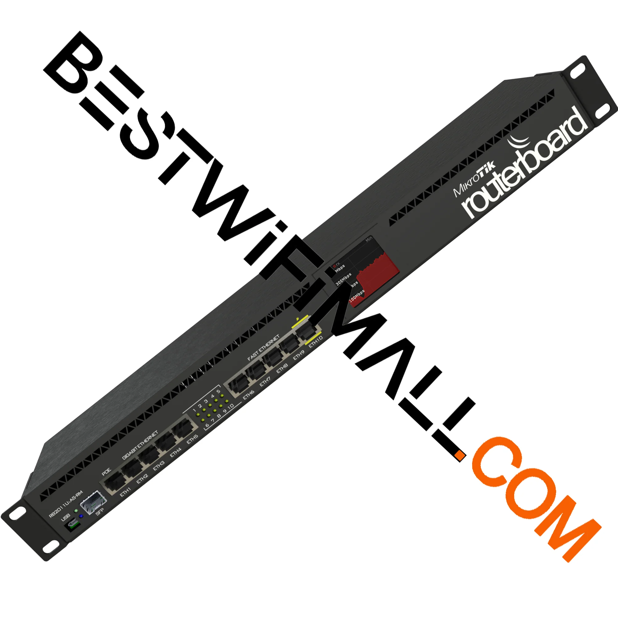 

MikroTik RB2011UiAS-RM Used/Secondhand Router, Routerboard Rackmount 5 x LAN 5 x Gbit LAN 1xSFP