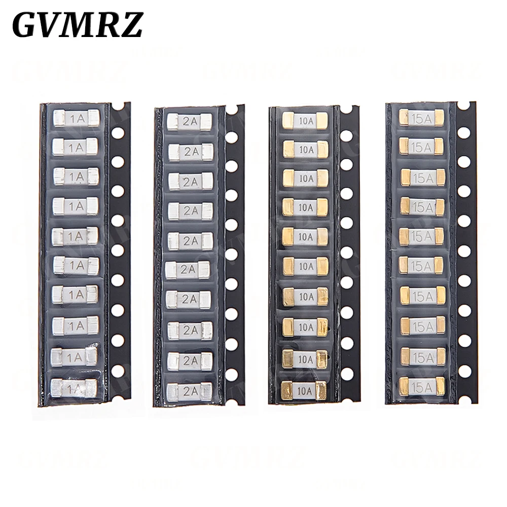 10PCS 1808 SMD Fuse Fast Acting Surface Mount Fuses 0.5A 0.75A 3A 4A 5A 6.3A 10A 12A 15A 500MA 750MA for PCB Circuit Protection