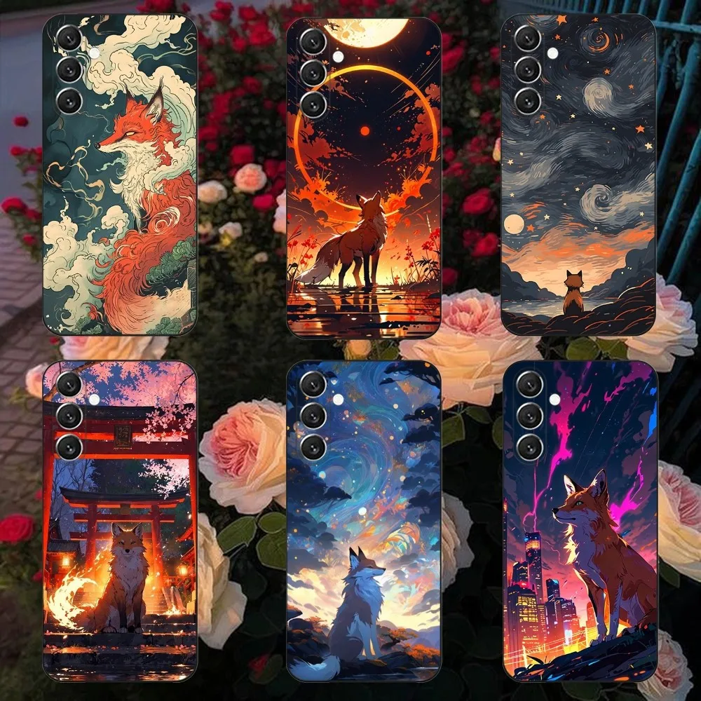 

Cute Cartoon Animal Fox Phone Case Phone Case For Samsung Galaxy A13,A21s,A22,A31,A32,A52,A53,A71,A80, Soft Black Shell