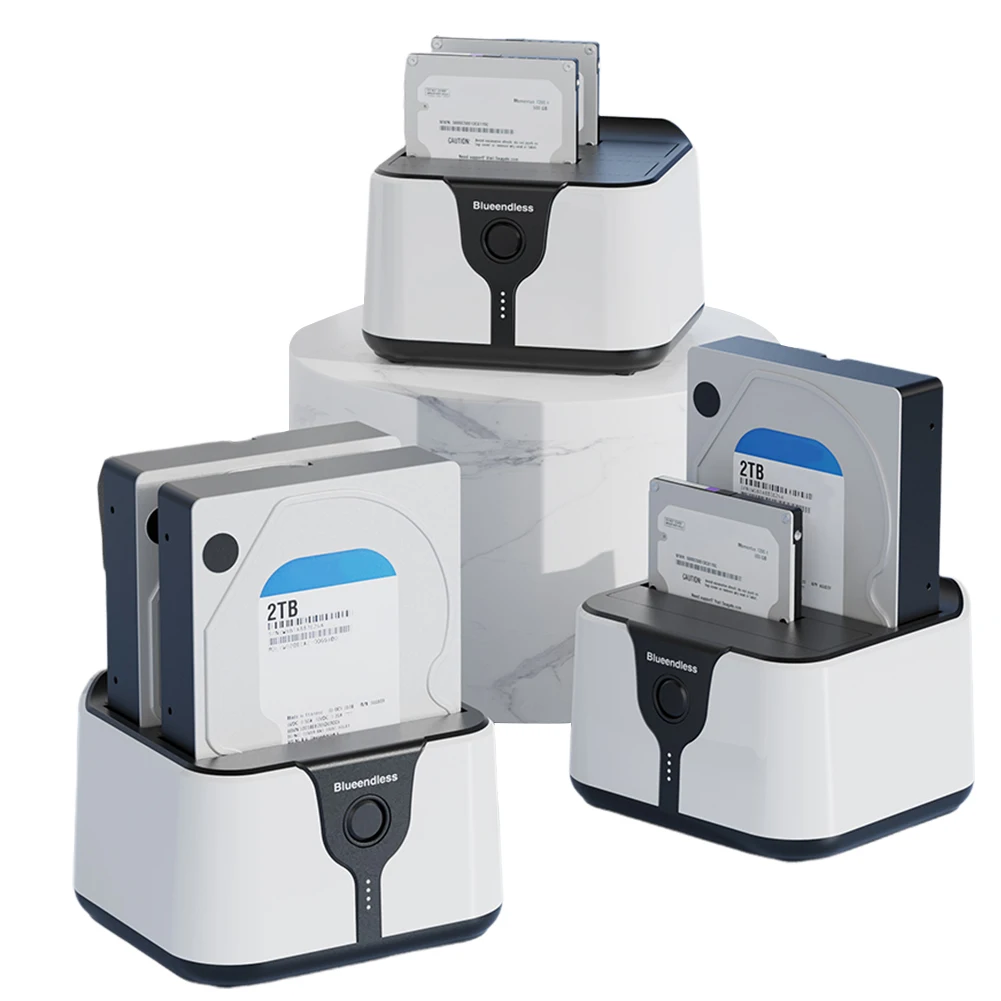 محطة إرساء USB 3.0 إلى SATA ثنائية الخليج HDD 20 تيرا بايت X2 محطة القرص الصلب مع محول طاقة 12 فولت 3A لـ 2.5 أو 3.5 بوصة SATA HDD/SSD #3