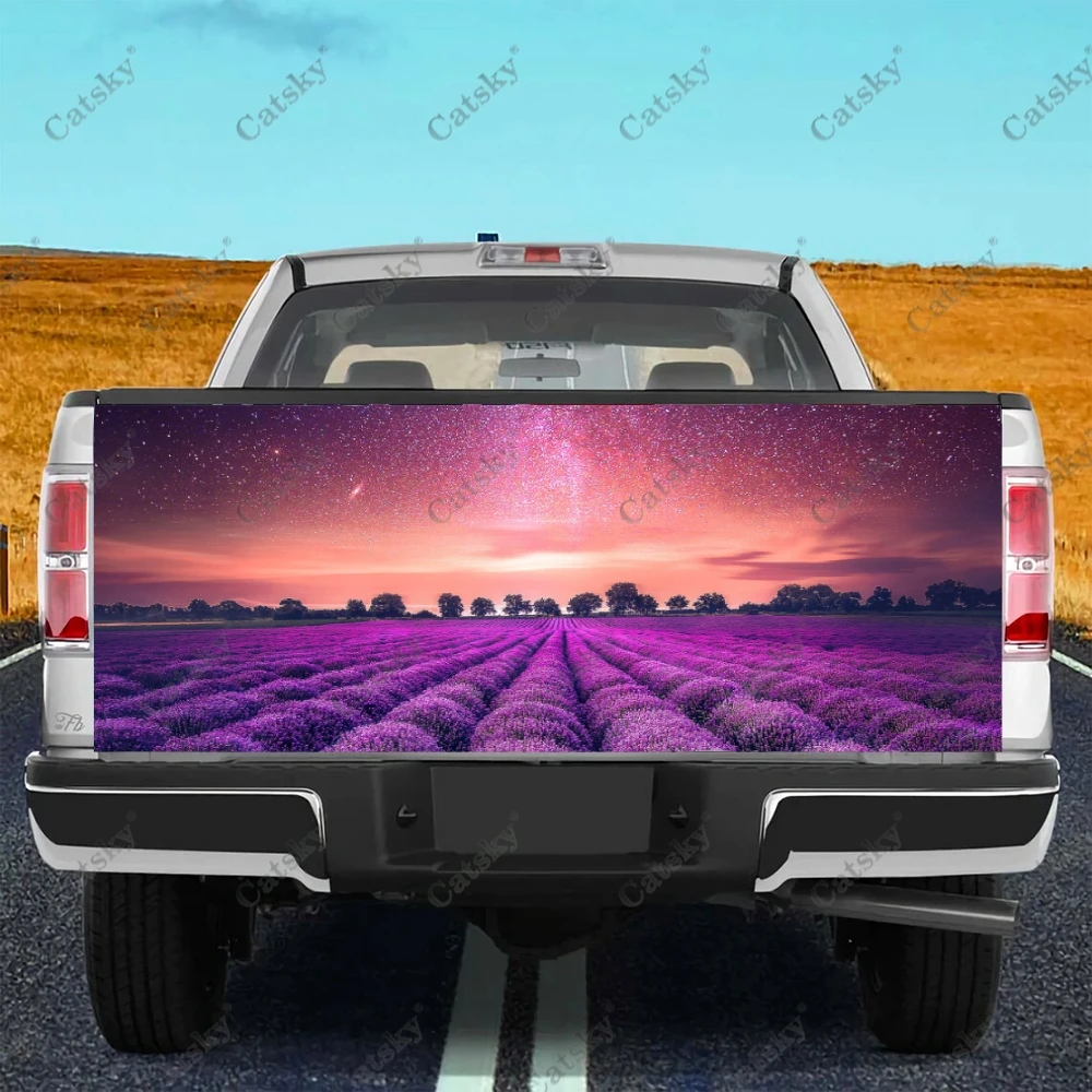 lavender flowers Car stickers truck rear tail modification suitable for truck pain packaging accessories car stickers decals