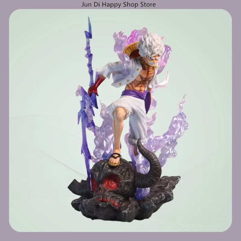 

27cm One Piece Gear 5 Nika Luffy Onigashima Battle Anime Figure Model Statue Collection Desktop Decoration Ornament Toy Gift