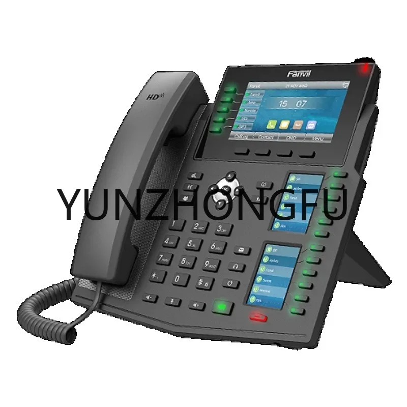 High-end IP Phone Fanvil X6U with 3 Color Displays 20 SIP Lines VoIP SIP Phone support POE WiFi Wireless Headset VoIP Products