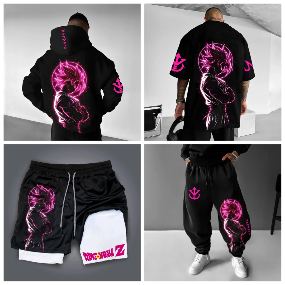 

Модная мужская толстовка с капюшоном с принтом Dragon Ball, спортивные брюки, футболка и шорты
