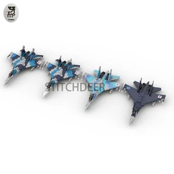 Stitch Deer Original Design Fighter MOC SU-27 SU-35 Bring Support Building Blocks DIY Model Toy Brick Children's Christmas Gift