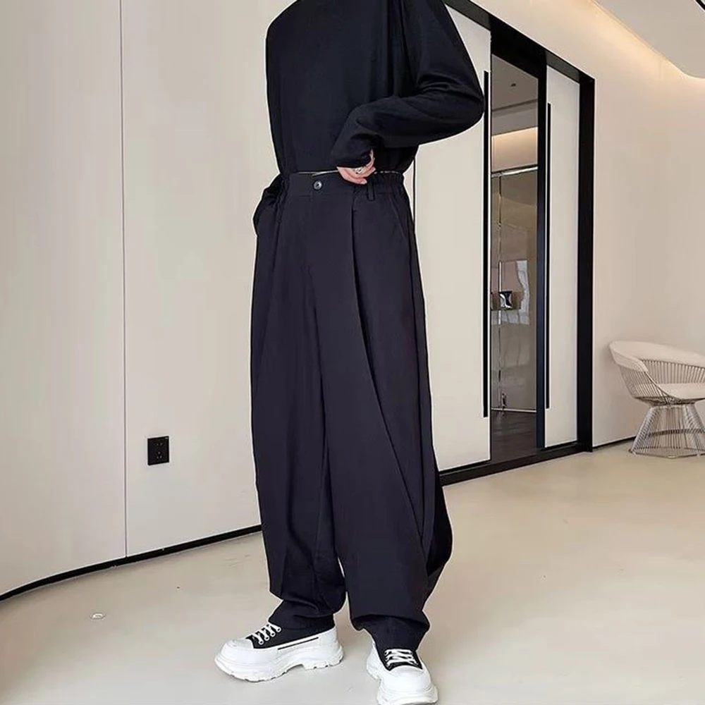 

Мужские весенние брюки Y2K, плиссированные повседневные брюки, уличная мода, нишевая повседневная одежда для молодежи, широкие брюки для активного отдыха, мужская одежда, новинка 2026 года