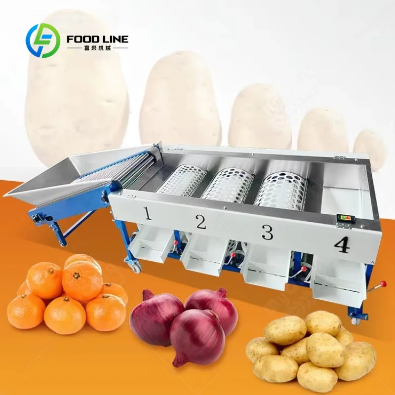 Commercial Potato Olive Sorting Machine Automatic Fruit Grade Calibration Size Grading Equipment Customized