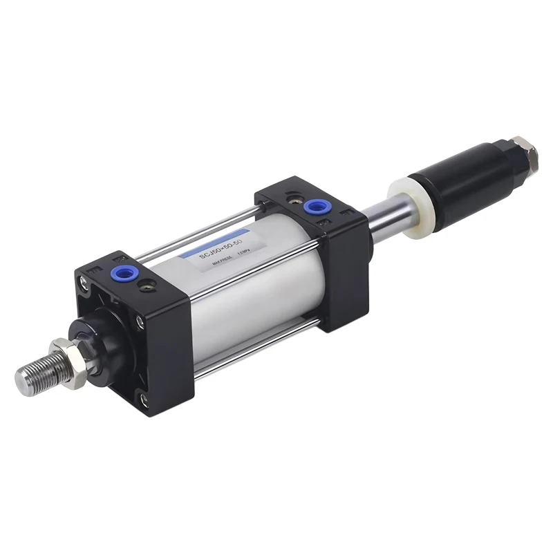 SCJ Adjustable Standard Pneumatic Cylinder Bore 32 40 50 63 80 100 125mm Stroke 25-300mm Air Cylinder Piston Actuator