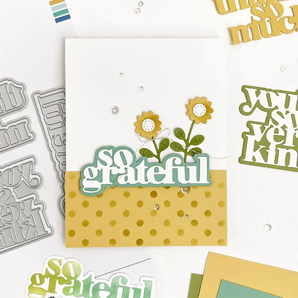 قوالب القطع المعدنية أساسيات الحب والضوء من Werner أنت كلمات أنيقة جدًا مجموعة قطع قوالب لصنع بطاقات القصاصات اليدوية بنفسك #6