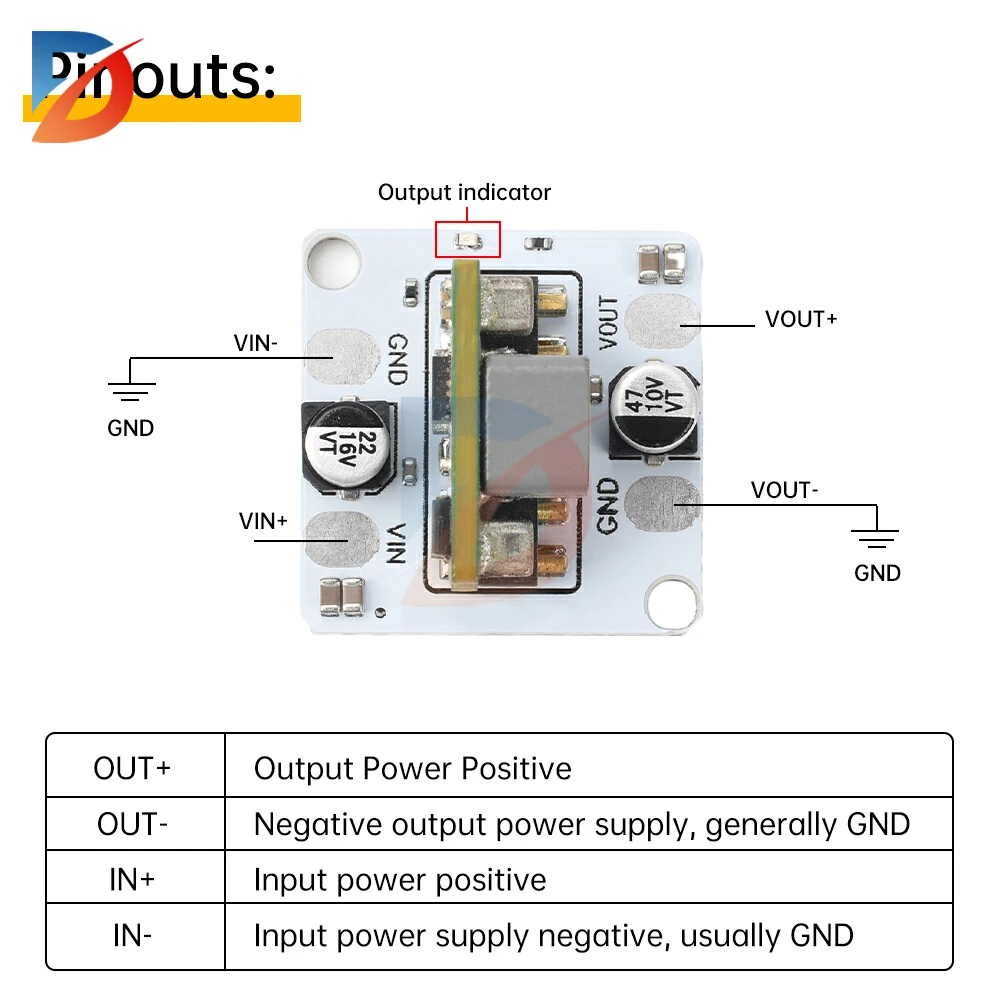 Modulo step-down del modulo di alimentazione regolato ad alta potenza da 10 A Modulo step-down DC da 9-14 V a 5 V con uscita DC-DC