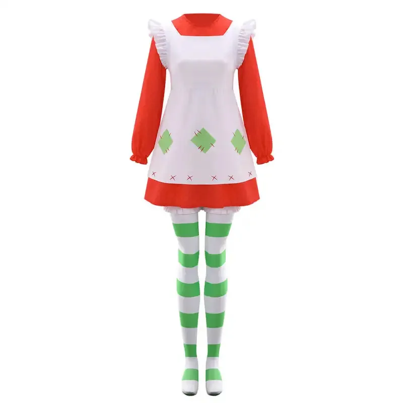 

25COSAnime Girl Strawberry 1980s Style Cosplay Costume Party Dress ShortcakeS Christmas Halloween Outfits for Women