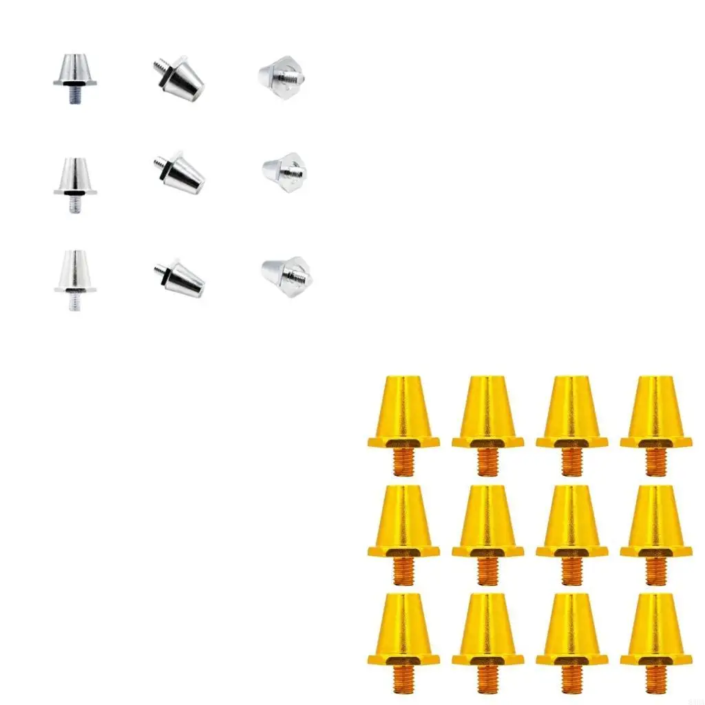 

12Pcs Quality Football Shoe Studs for 5MM Threaded Football Soccer Shoes 11mm/13mm/15mm Football Shoe Replacement Spikes