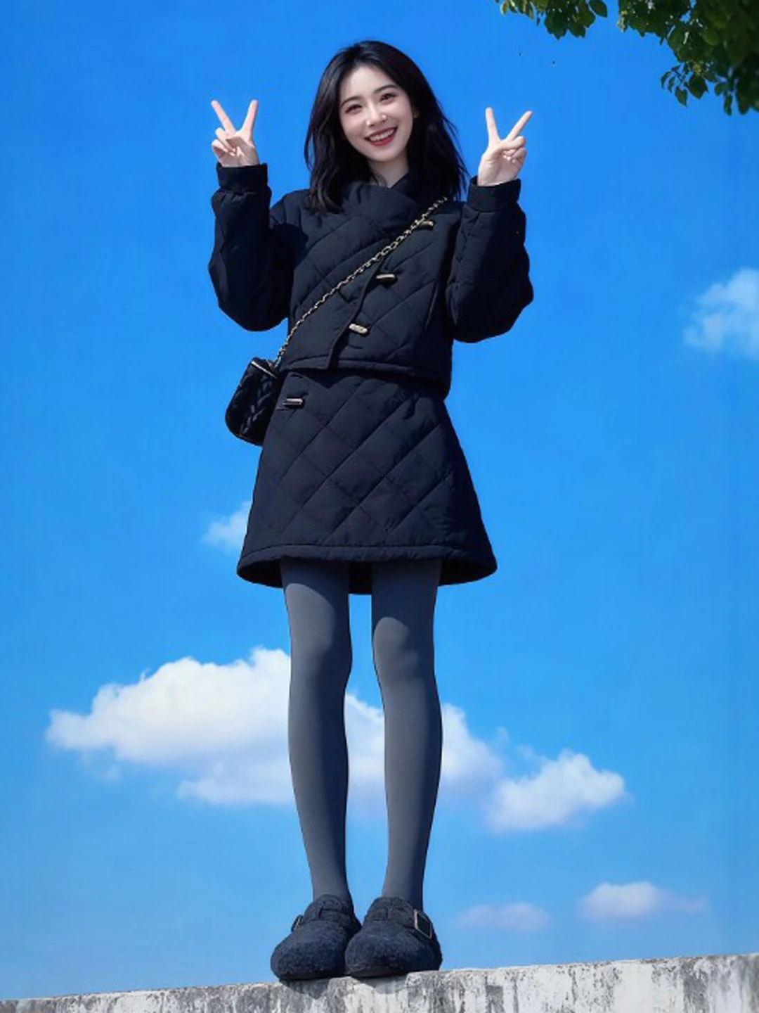 

Комплект из кофта и юбки в корейском стиле: милый молодежный образ, зимний фэшн, удобный хлопок...