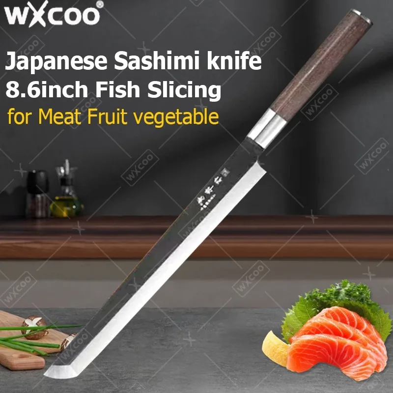 

WXCOO профессиональный кухонный нож японский лосось нож шеф-повара из нержавеющей стали кухонный нож для нарезки рыбы и филе суши нож для приготовления пищи