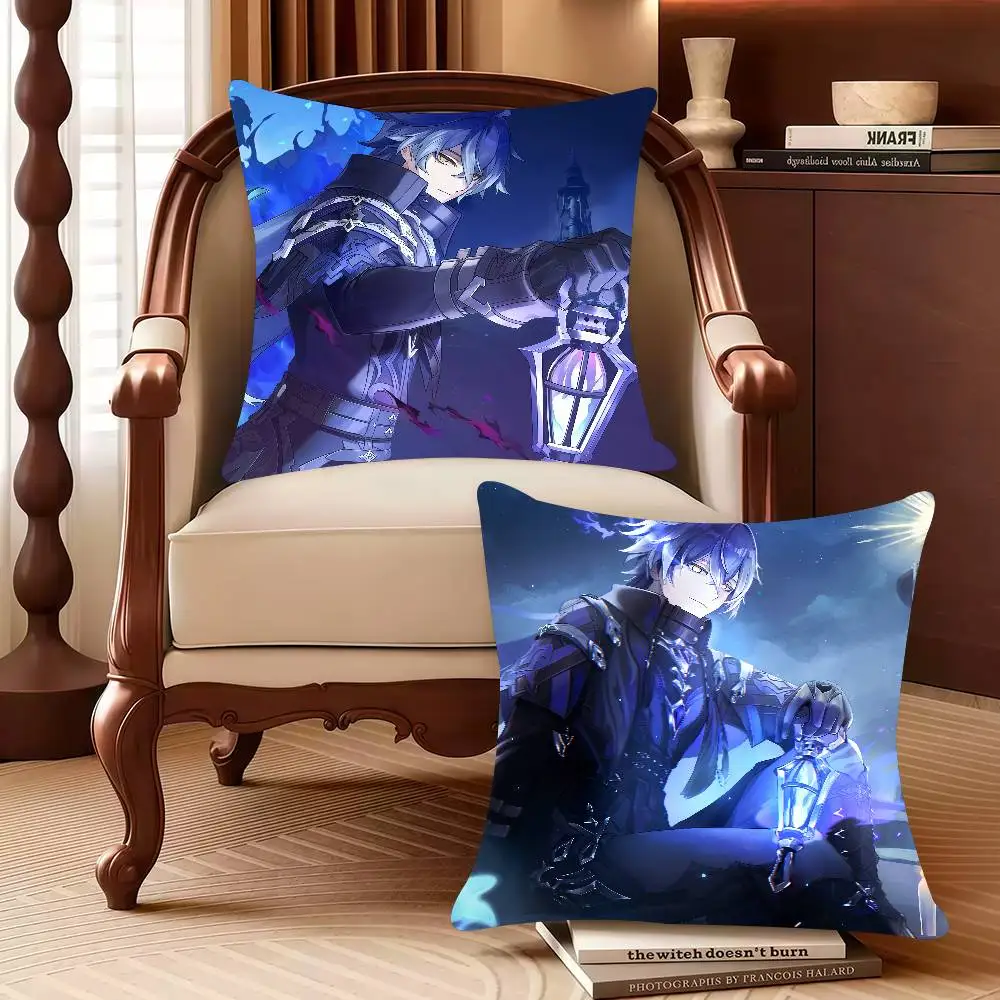 

Flins Genshin Impact Pillow Case Decor Protective Covers Comfortable soft for Sofa Living Room Home office