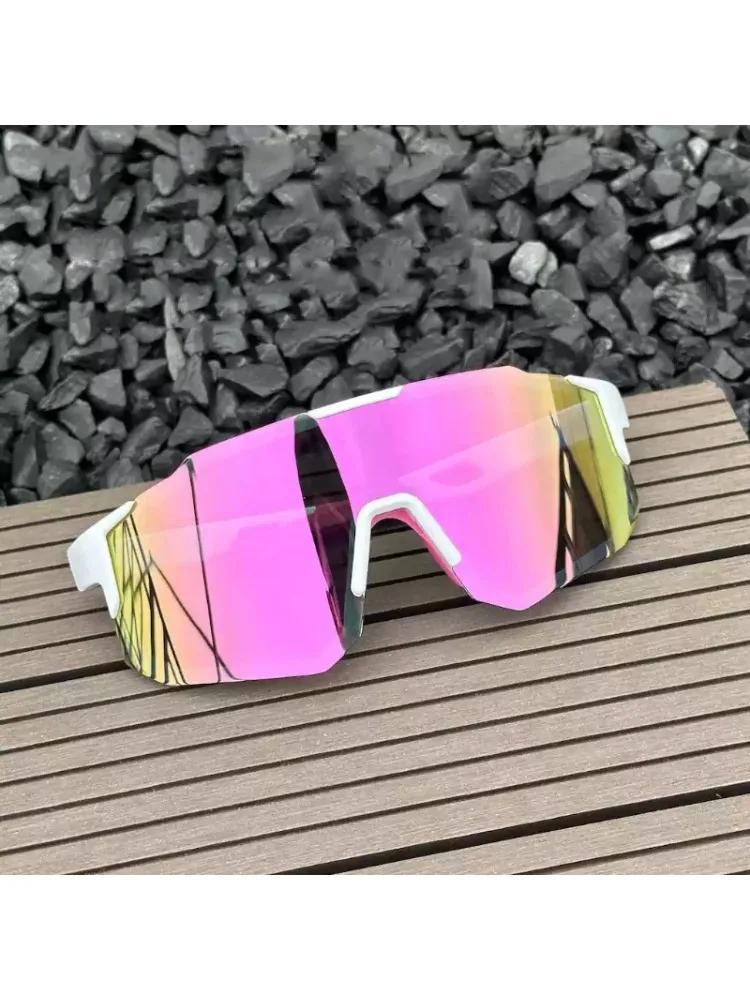 Nieuwe fietszonnebril groot frame UV400 tinten UV-bescherming buitensporten winddicht anti-ultraviolet wandelen klimbril - afbeelding 2