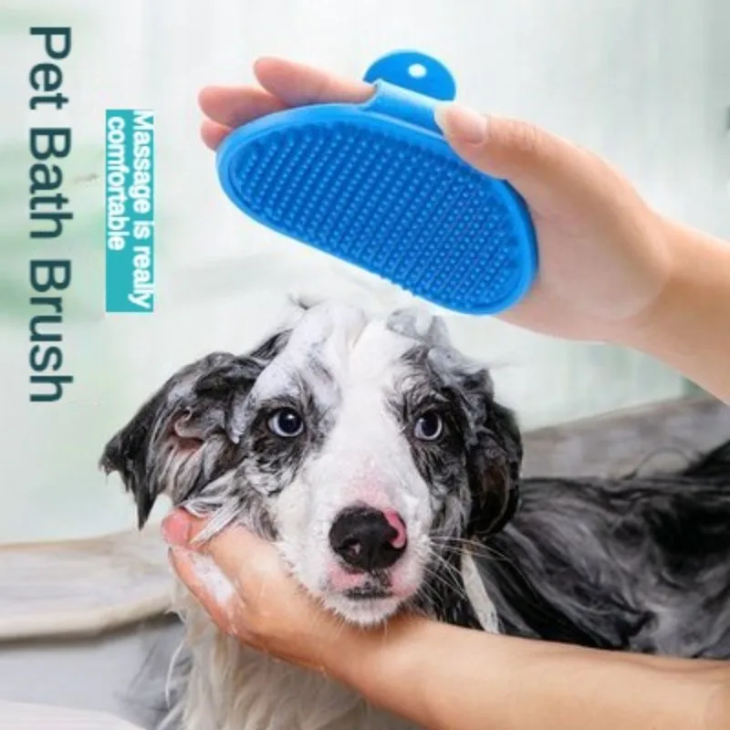 Dog Bath Brush Silicone Pet Massage Brush Cat Rub Bath Brush Bath Gloves Cleaning Supplies Wholesale