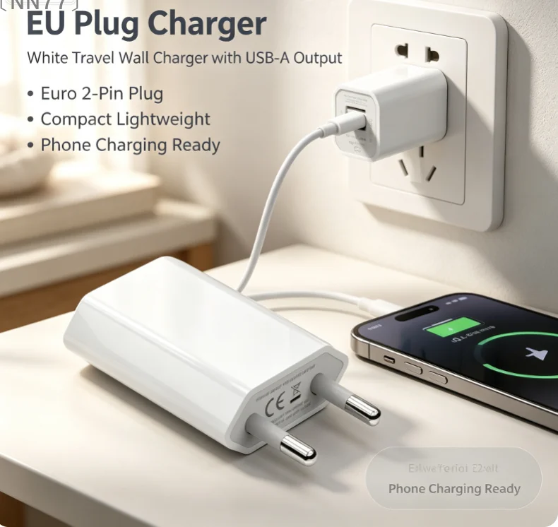〔NN77〕1-5PCS Universal 5W EU Plug Travel USB Wall Charger 5V 1A Fast Charging For  6 6S 7 8 Plus X XS Max XR Mobile Phone AC Ada