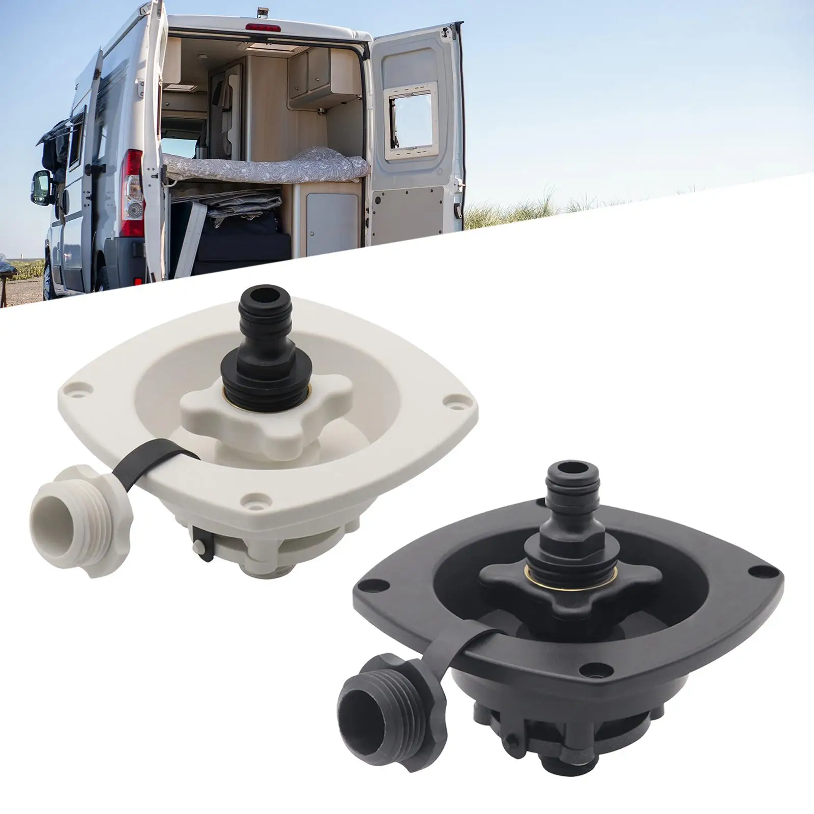 RV City Water Fill Inlet Equipment Leak Proof Water Fill Inlet Built in Check Valve for RV Car Trailer Caravans Camper durable